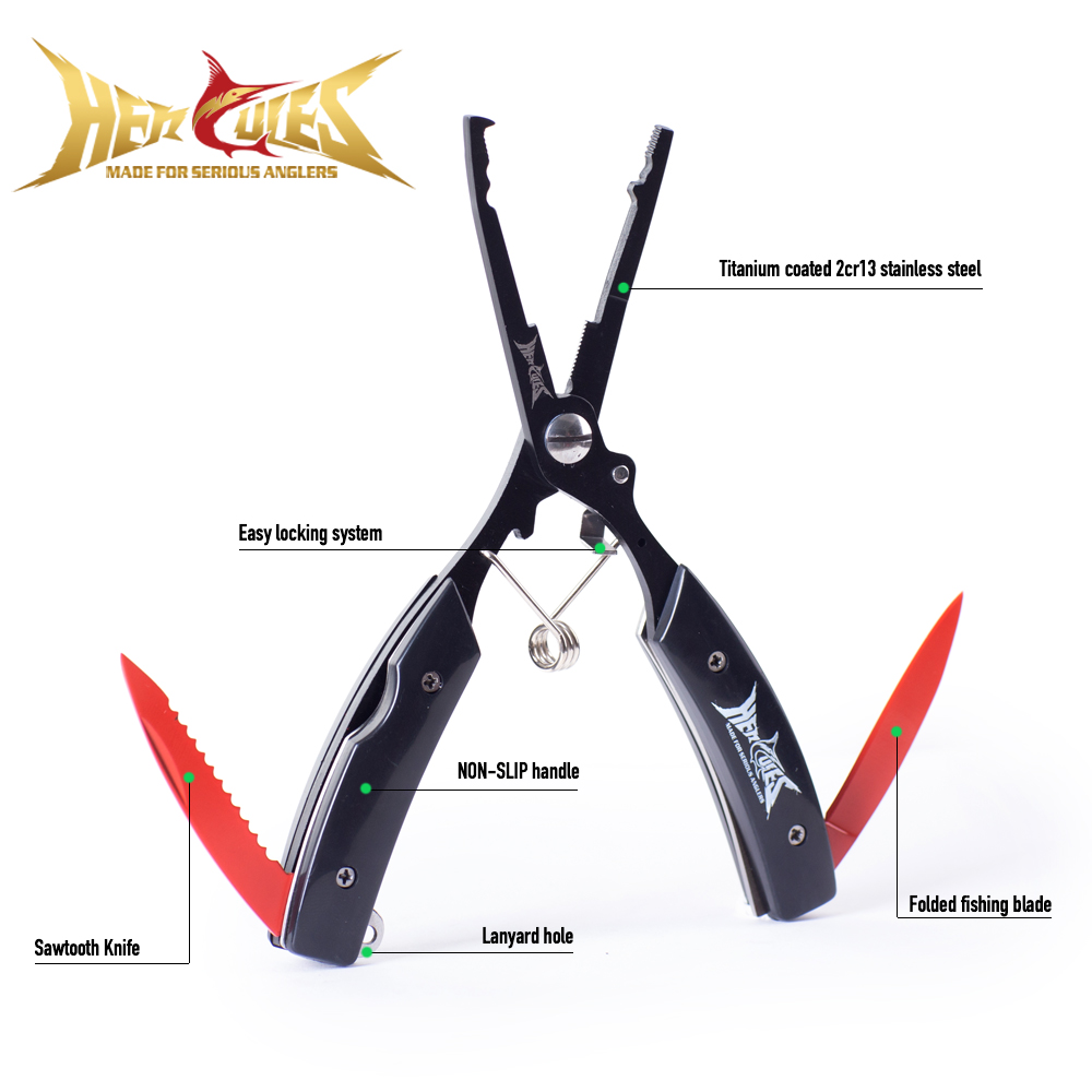 Fishing Hook Remover - HERCULES Balıkçı Pensesi, Kılıfı ve İp